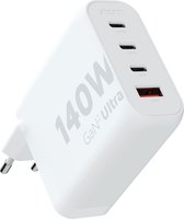 Xtorm GaN2- Ultra Home Charger - 140W - 4 ports - Technologie GaN - Power Delivery & Quick Charge - Chargeur multiport - ABS recyclé - Convient pour smartphone, tablette et ordinateur portable - Wit