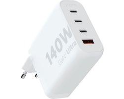 Xtorm GaN2- Ultra Home Charger - 140W - 4 ports - Technologie GaN - Power Delivery & Quick Charge - Chargeur multiport - ABS recyclé - Convient pour smartphone, tablette et ordinateur portable - Wit