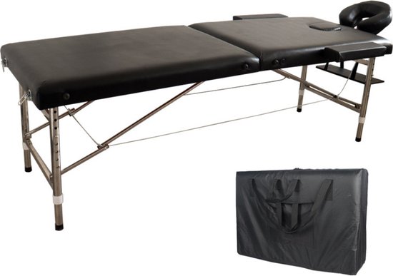 Livista® Multifunctionele Massagetafel - Opvouwbaar - Hoogwaardig Schuim - Verstelbare Hoogte (8 standen) - Draagvermogen 250KG - Inclusief Opbergtas - Zwart