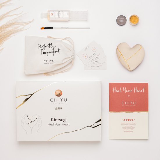 Kintsugi repair kit - Heal Your Heart - Kleur Ivory - Goudlijm