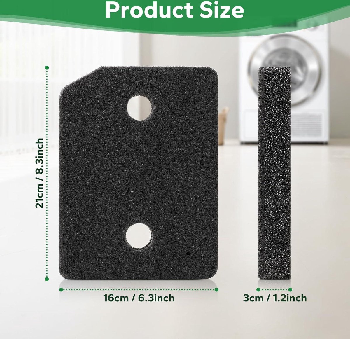 4 stuks filters voor Miele 9164761 droger warmtepompdroger, fijn/grof 207 x 157 x 30 mm wasdroger sokkelfilter, vervangende sokkelfilter voor wasdroger, schuimfilter, reservesponsfilter voor Miele T1