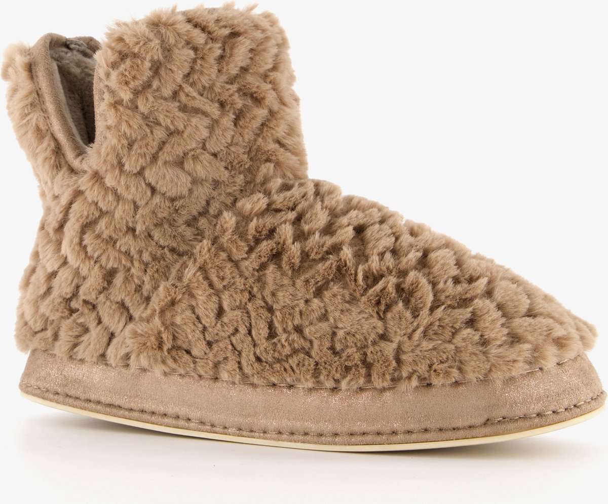 Thu!s dames pantoffels teddy pantoffels - Beige - Sloffen - Maat 39