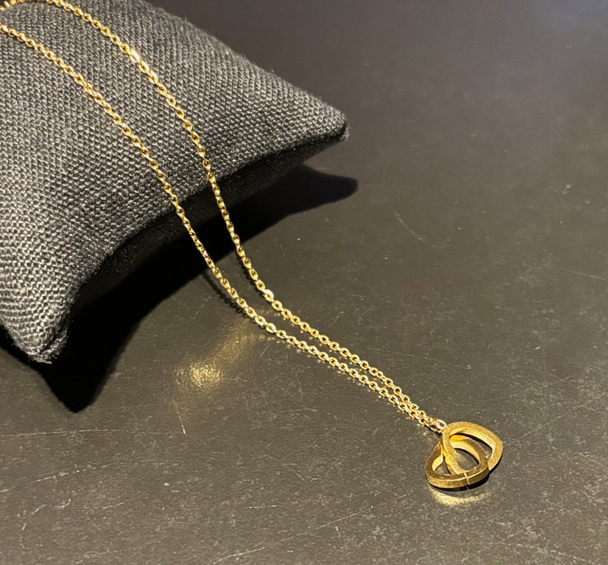 No-Fade Goud-Stijl Vergulde Verbonden Hart Hanger Ketting Sieraden Voor Dames En Heren