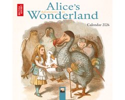 British Library: Alice's Adventures in Wonderland Mini Wall Calendar 2026 (Art Calendar)