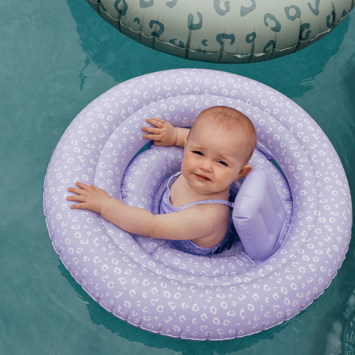 Swim Essentials | Lila Panterprint Baby Float 0 — afbeelding 4