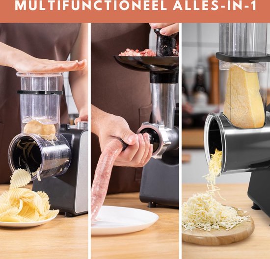5-in-1 Elektrische Groenterasp, Elektrische Groentesnijder Aardappelen Komkommers