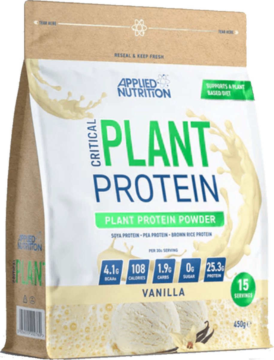 Applied Nutrition Critical Plant (450g) Vanilla - Eiwitten - Veganistisch eiwit