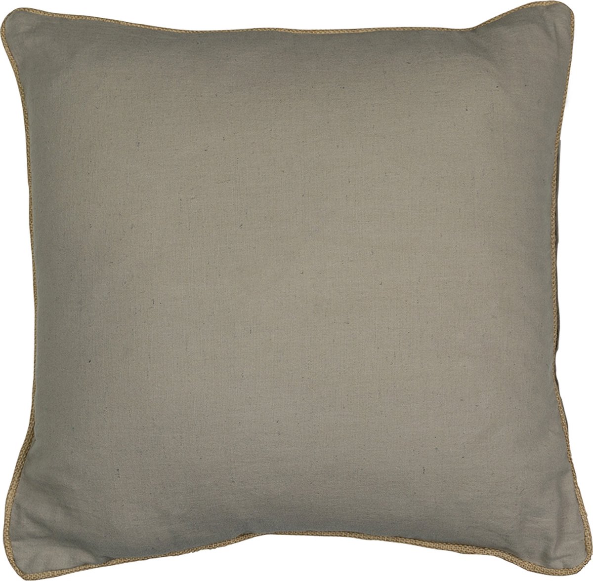 Mars & More kussen beige met jute bies 45x45cm*