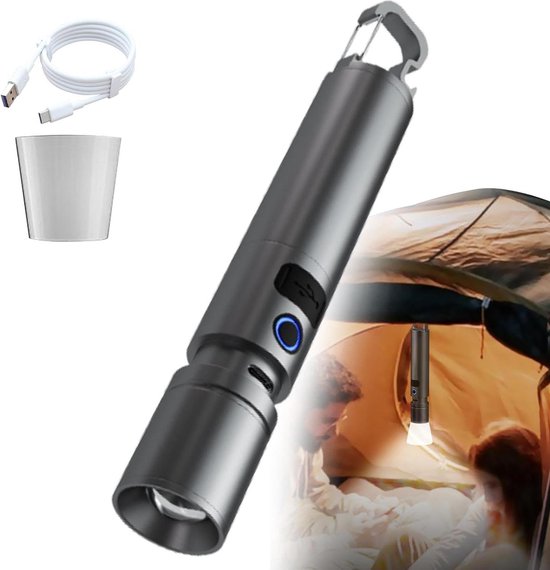 Fesjoy Ultrasone hondenafweerapparaat, 3 modi, draagbaar, oplaadbaar, met intelligente zaklamp met hoge helderheid en weergave