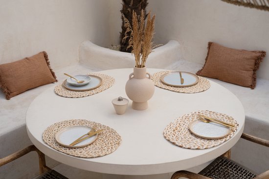 TISECO HOME STUDIO - Set de table GOLDEN BLEACH - SET/4 - jute - Ovale - 33x45 cm