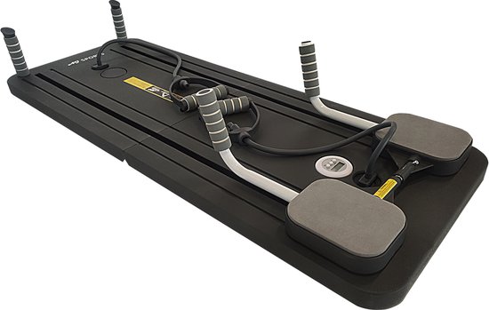 AJ-Sports Pilates Bord - Pilates reformer - Buikspiertrainer - Pilates - Yoga - Multifunctioneel - Fitnessapparaat- Inklapbaar - Zwart - AJ-Sports - €99,99