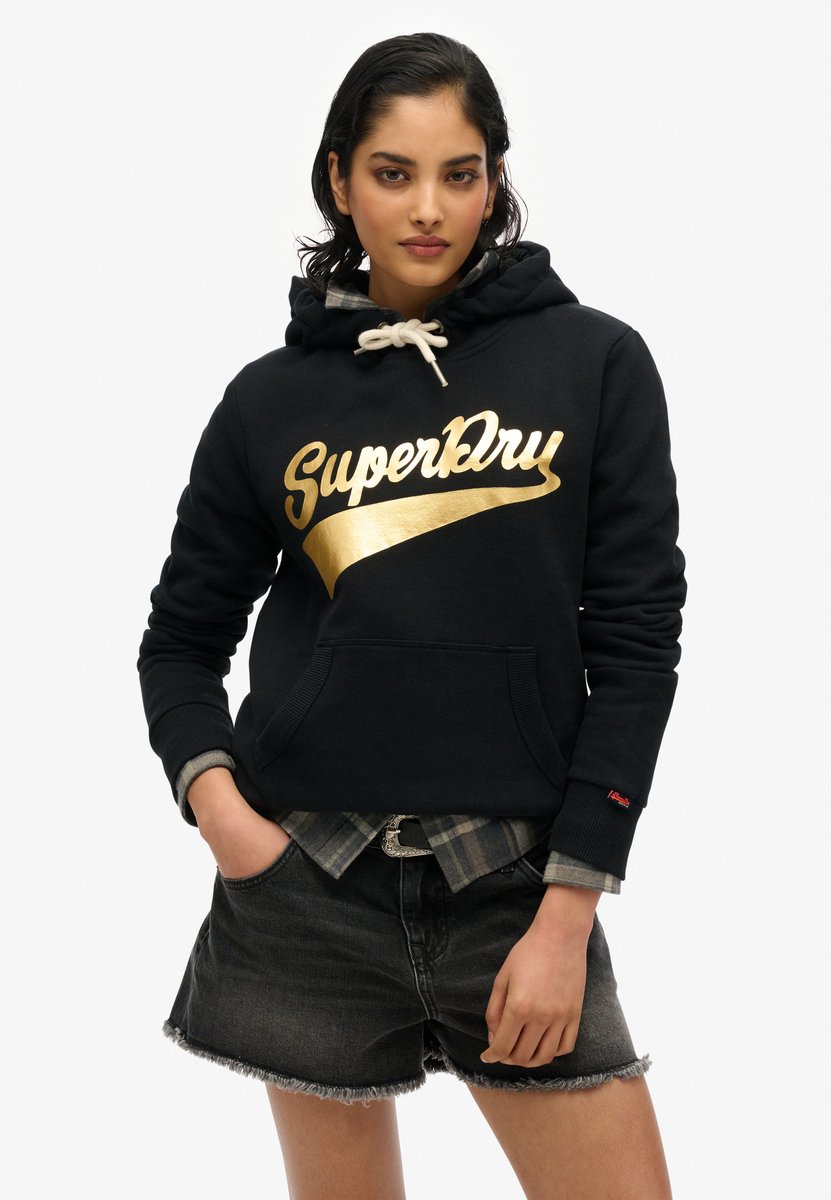 Superdry Super Athletics hoodie Dames Hoodies Zwart