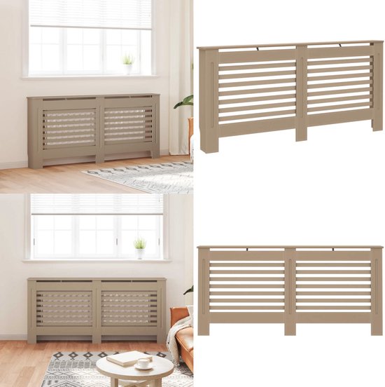 vidaXL Radiatorombouw 78x20x82 cm bewerkt hout bruin eikenkleurig