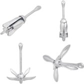 Ant Mag Grappling Hook Stainless Steel Claw Carabiner for Camping Hiking Tree Grabbing and Water Lifting Salvage