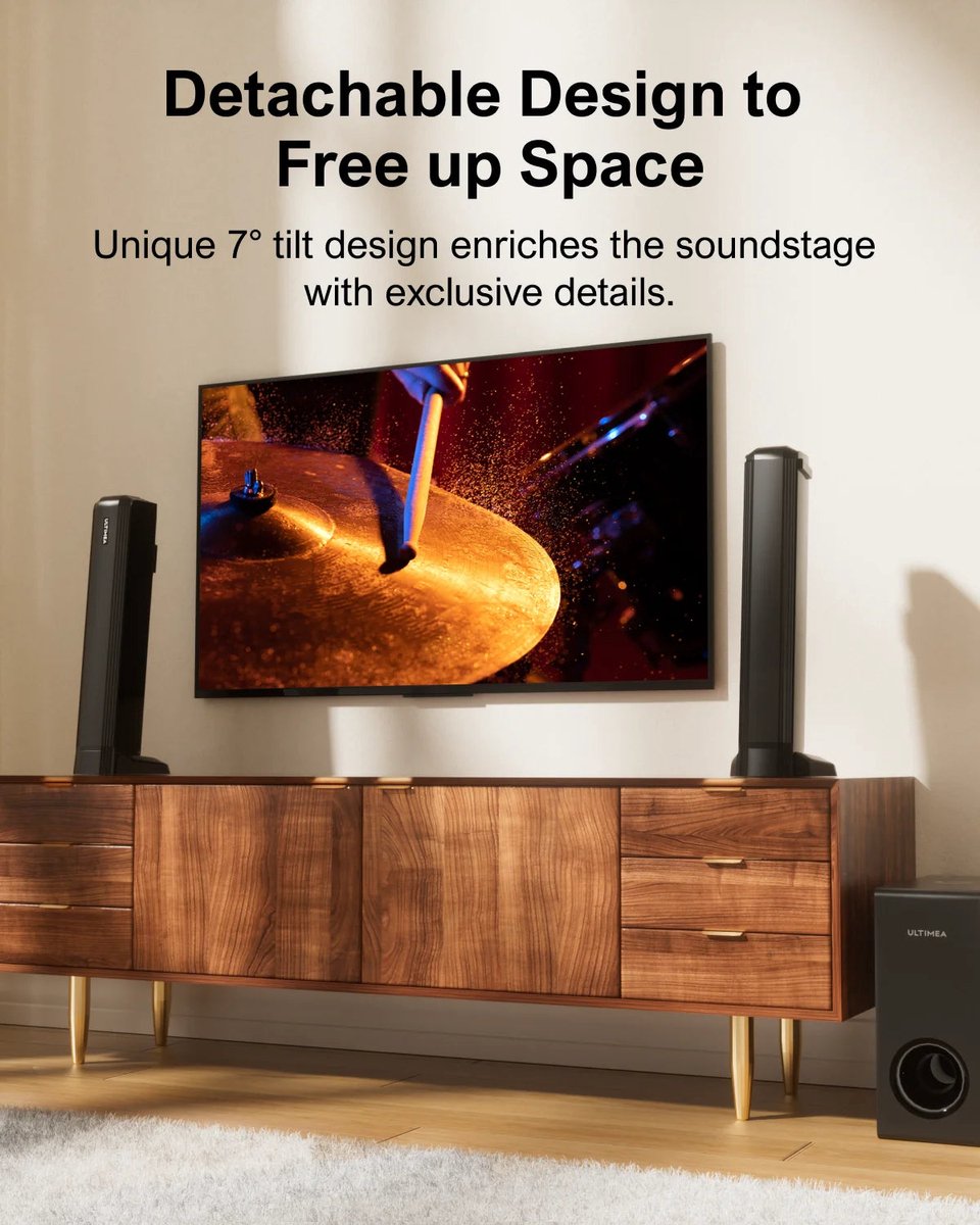 Soundbar 4.1ch Soundbar voor TV met Bluetooth 5.3 - Zwart - afbeelding 3