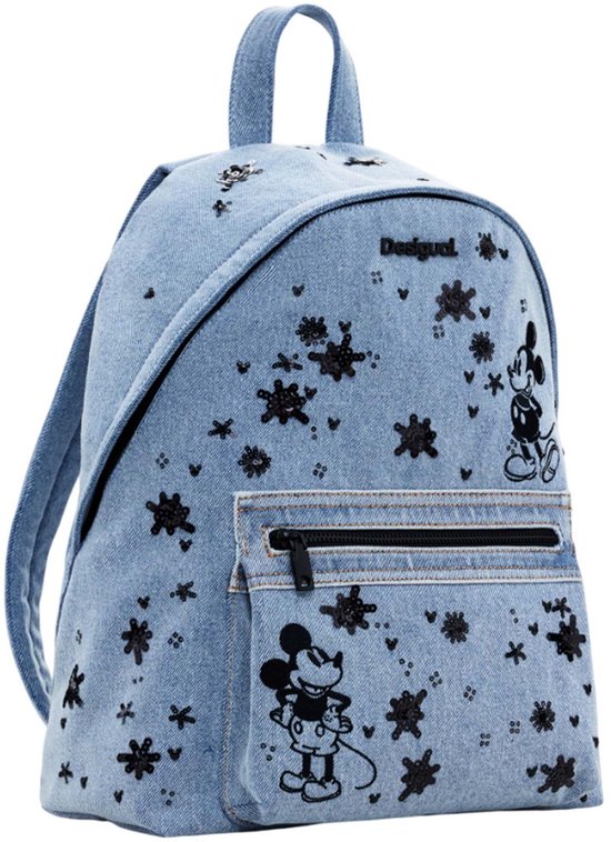 Desigual Kleine rugzak met bloemenborduurwerk, zwart, Eén Maat Desigual Kleine rugzak met bloemenborduurwerk, zwart, Eén Maat