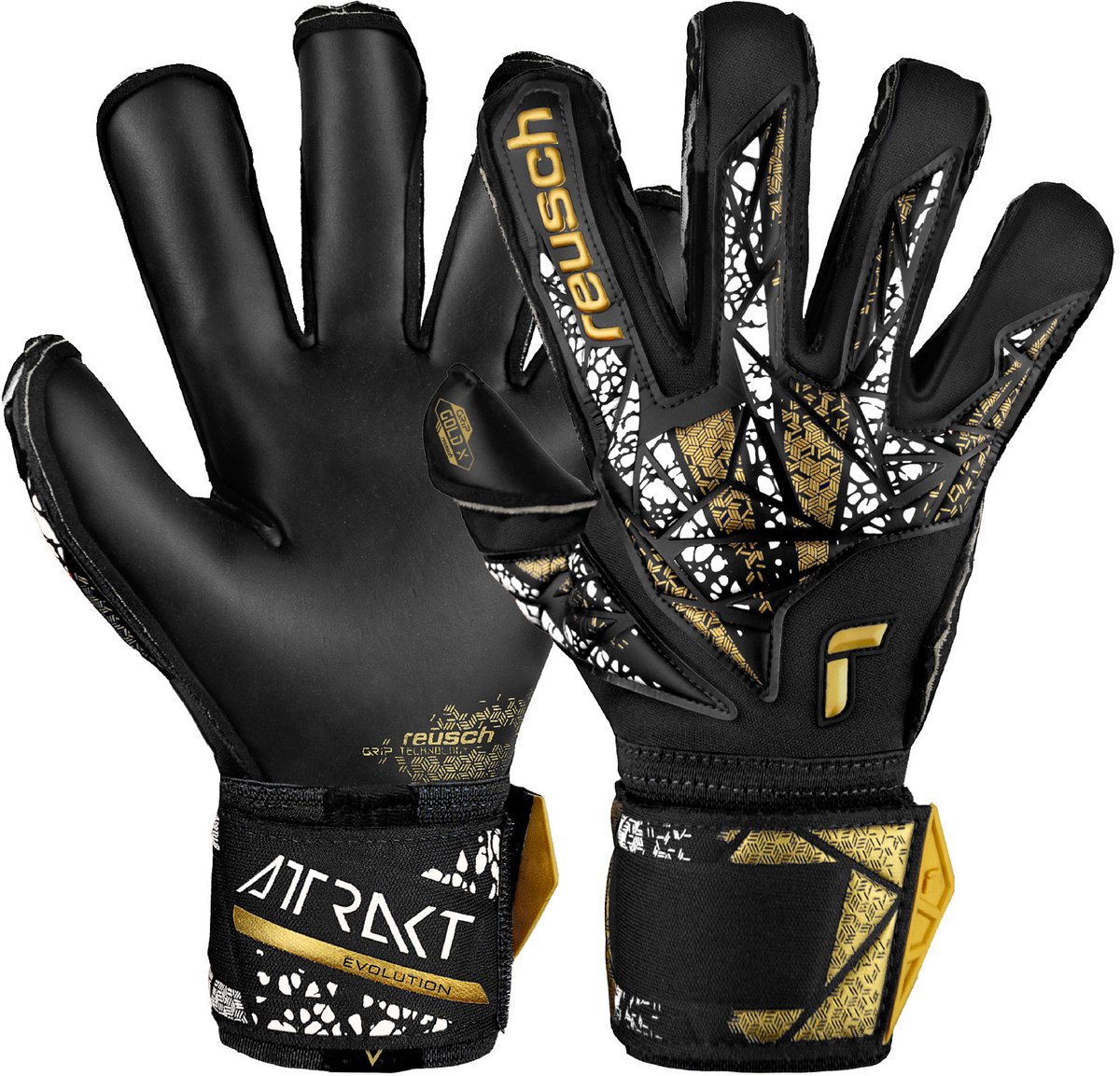 Reusch Attrakt Gold X Evolution Cut Finger Support Keepershandschoenen - Maat 8.5