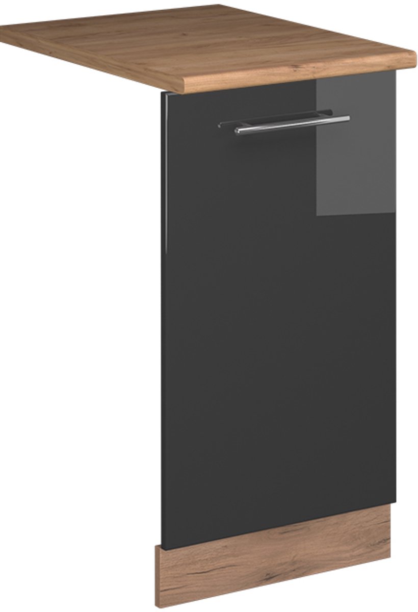 Vicco Fame-Line Vaatwasserfrontpaneel – 45 cm, WB Eik Antraciet Hoogglans
