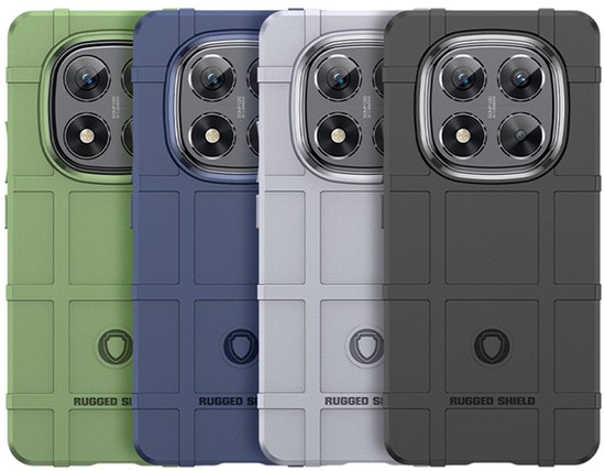 Coque Xiaomi Redmi Note 14 Pro 5G - Mobydefend Rugged Shield TPU Backcover - Zwart - Coque pour téléphone portable - Coque compatible avec : Xiaomi Redmi Note 14 Pro 5G