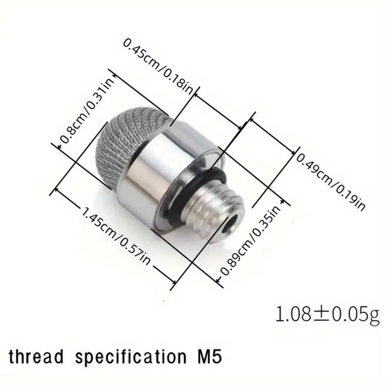 Silver Fiber Cloth Stylus Tips - 2 Stuks - Universeel - M5 Schroefdraad - Zachte & Precieze Touch - @ Lu’s Today™ - Creative Essentials van Merkloos — afbeelding 3