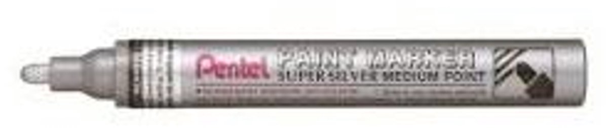 Pentel MMP10-Z verf-stift Zilver 12 stuk(s)
