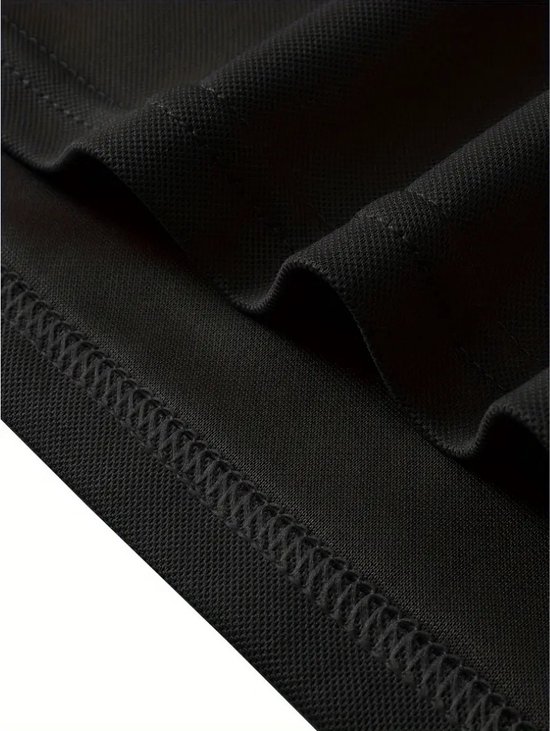 Polo Livano Homme - T-Shirt Homme - Chemise - Chemise - Polo Manches Longues - Zwart - L