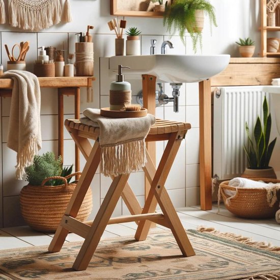 Umezawa Hinoki Bois Japonais Tabouret De Bain De Style Onsen - Sauna Et