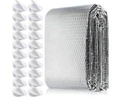 Bubble Isolatie Folie - Warmte Reflecterende Radiator Reflector Folie - Dampbarrière Radiator Reflector Panel - Thermische Isolatie Roll - voor Muur Loft Boot Caravan Thuis Schuur - 0.6x3 m