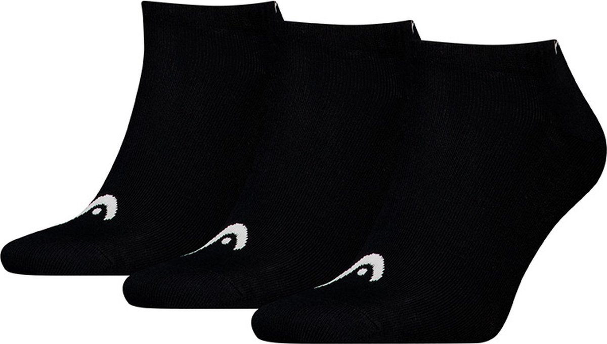 HEAD unisex 3P sneakersokken training Zwart