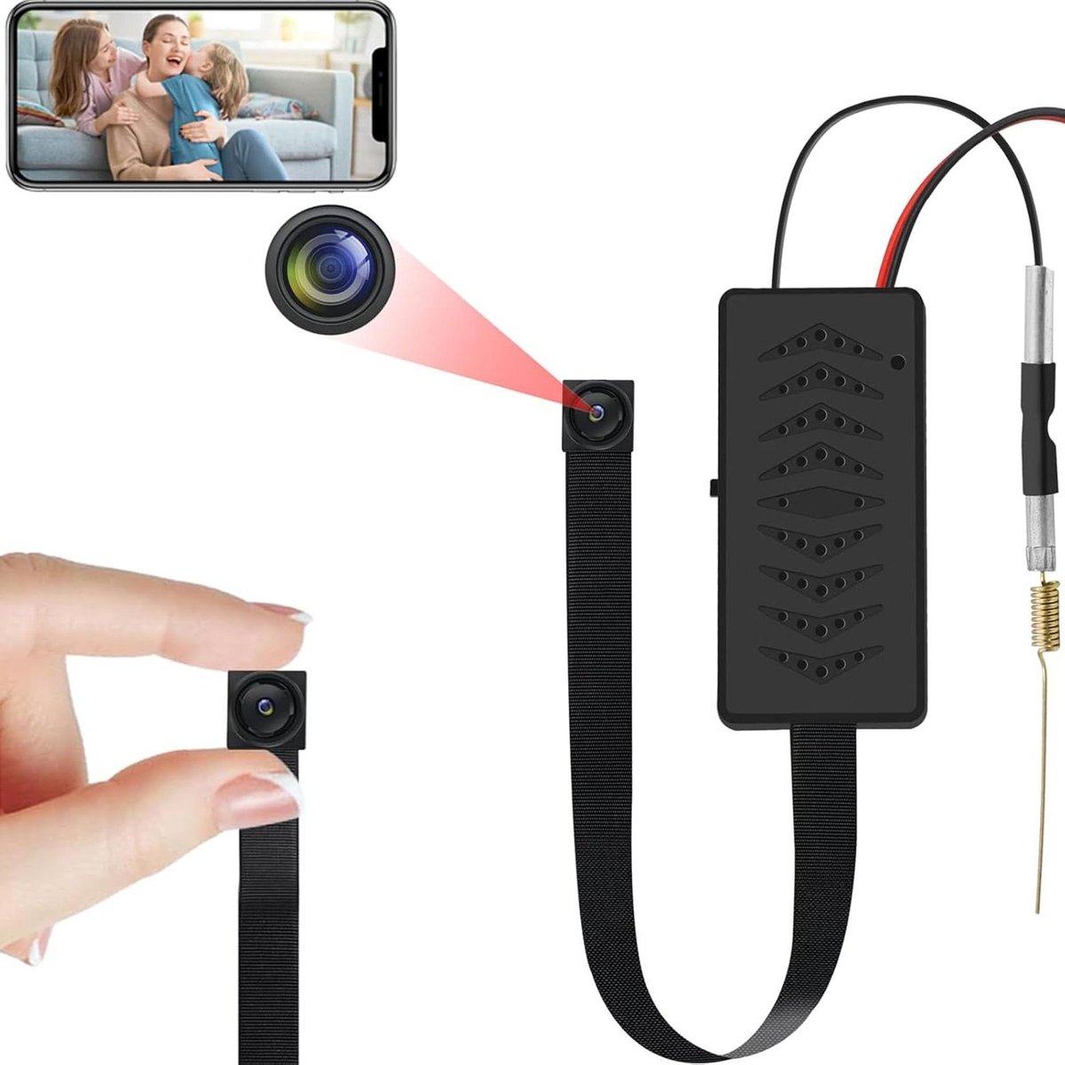 1080p HD wifi kleine camera 24 G- en 5 G wifi mini-camera met app en bewegingsdetectiewaarschuwing - microcamera voor binnen en buitenveiligheid - thuis en op