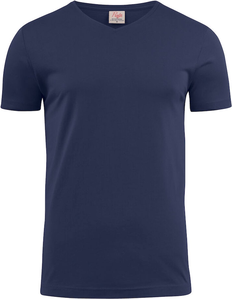 Printer T-shirt Heavy V-hals Man 2264024 Marine - Maat 3XL