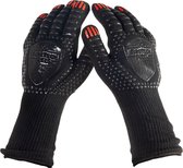 FireTech - Premium BBQ Hanschoenen - Hittebestendig tot 800 °C - Oven handschoenen - Extra lange mouw - BBQ Accessoires