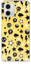 Coque pour Motorola Moto G73 Bumper Housse Etui Punk Yellow
