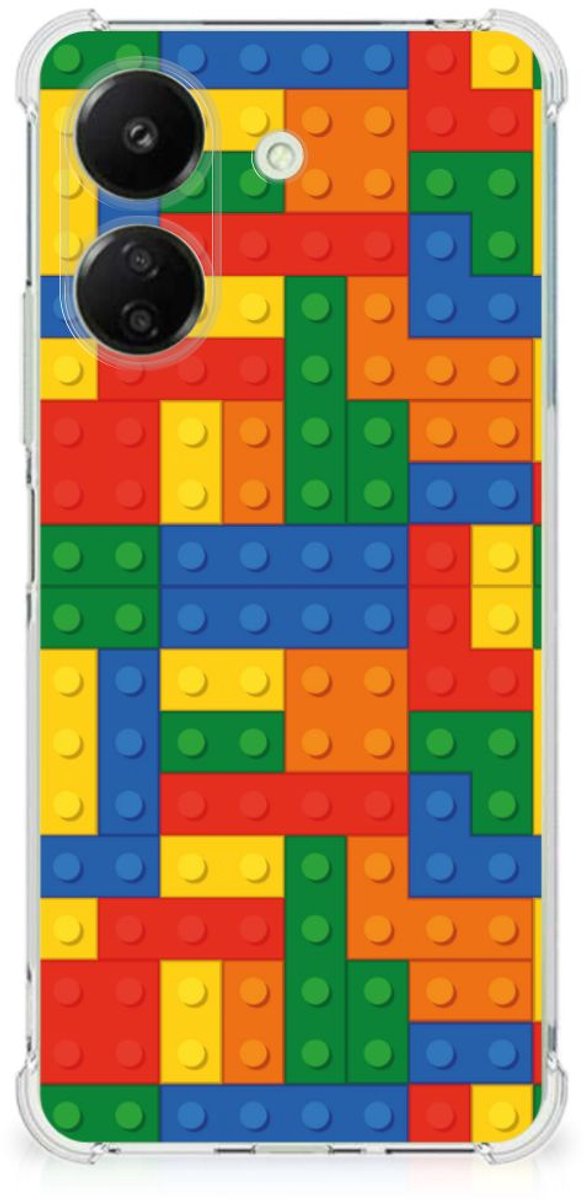 Xiaomi Redmi 13C 4G Doorzichtige Silicone Hoesje Blokken