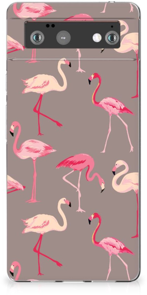 Google Pixel 6 TPU Hoesje Flamingo
