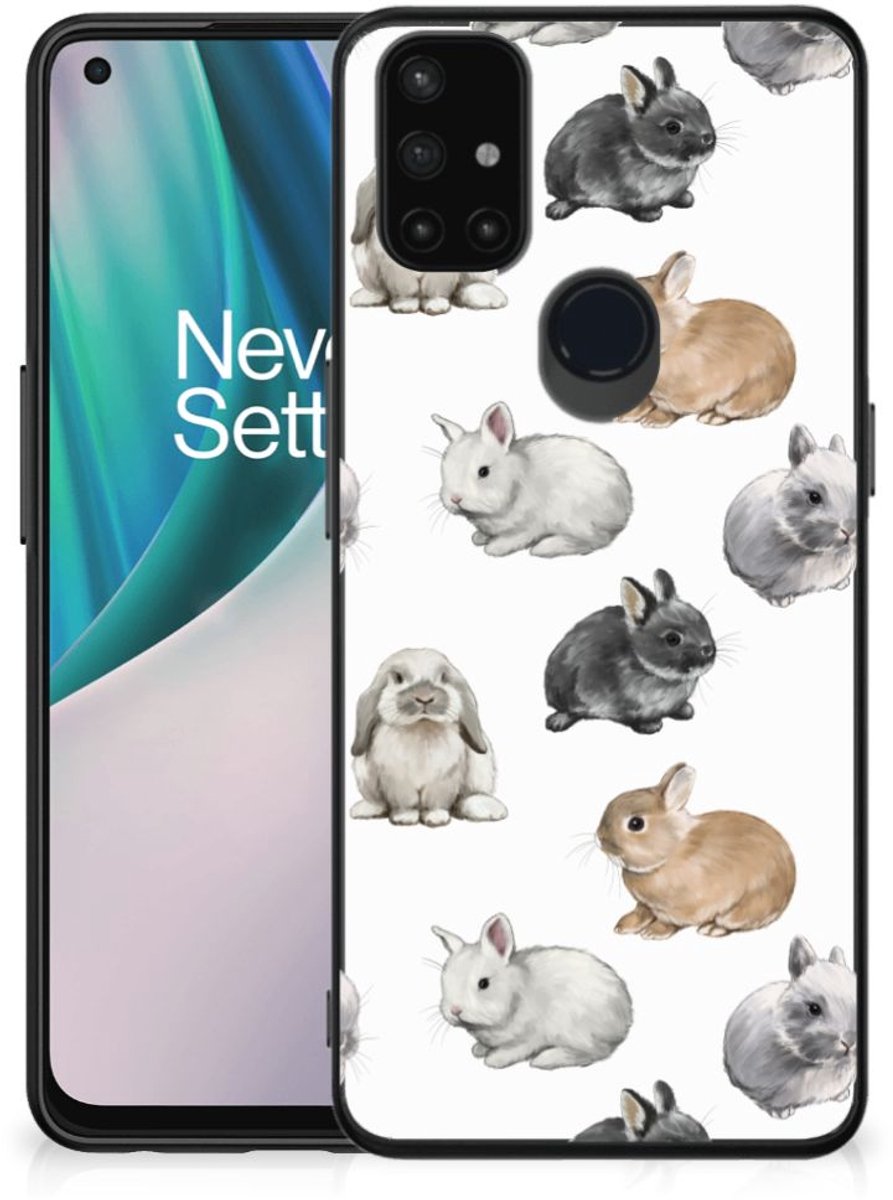 Dierenprint Telefoonhoesje voor OnePlus Nord N10 5G Konijntjes