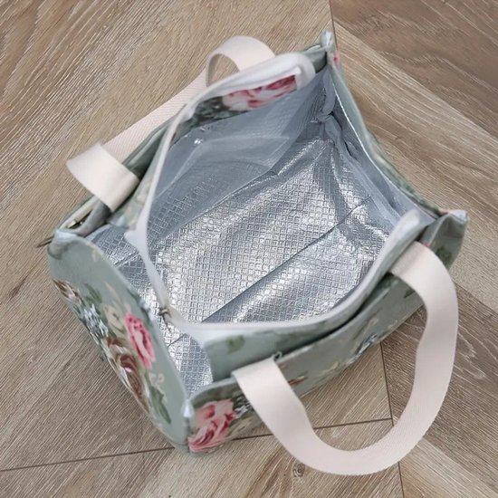 Nivard Koeltas - Koelbox - Koelelementen - Coolbox - Auto - Lunchtas - Strand - Roze Bloemen van Nivard — afbeelding 3