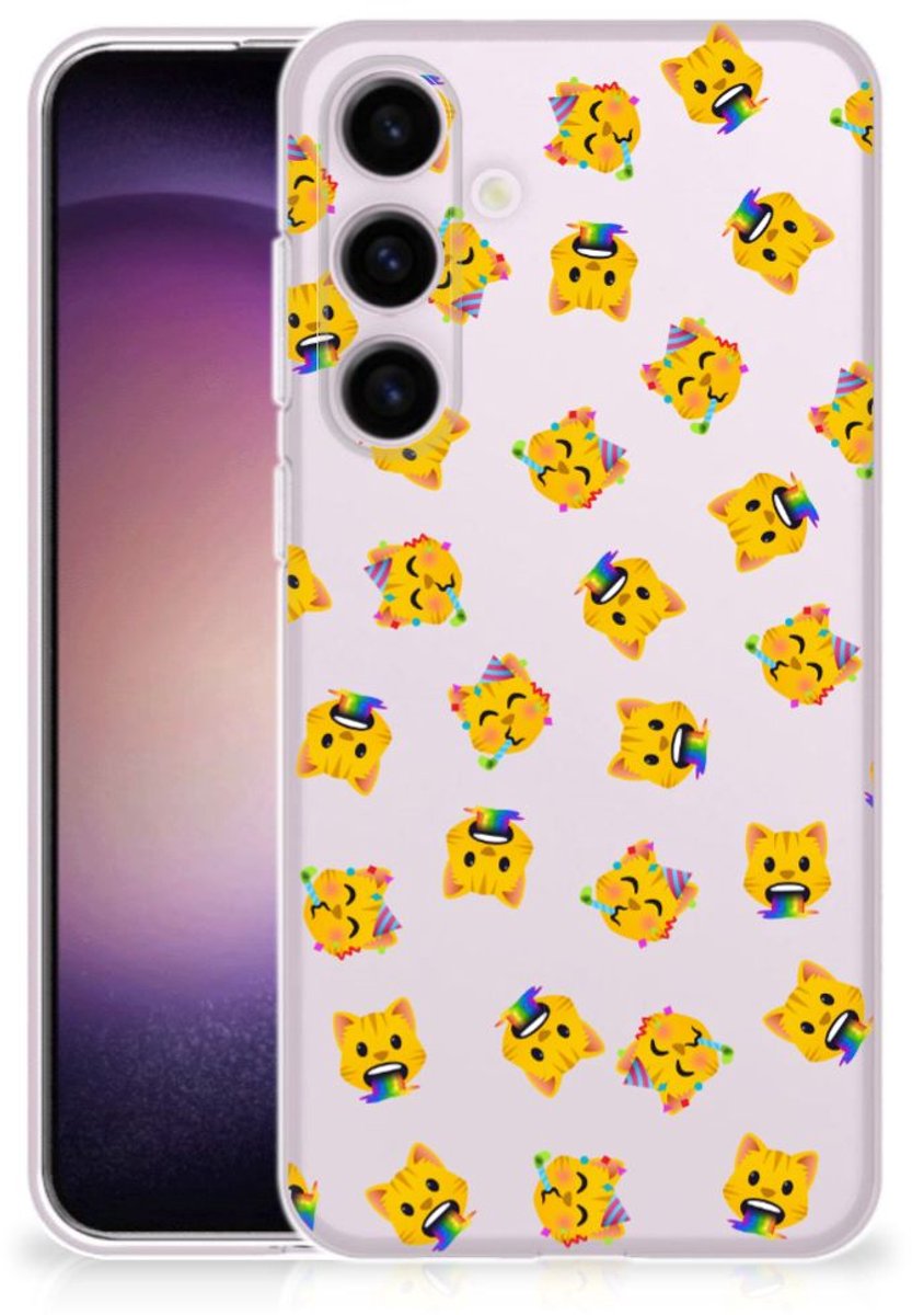 TPU bumper voor Samsung Galaxy S24 Katten Emojis
