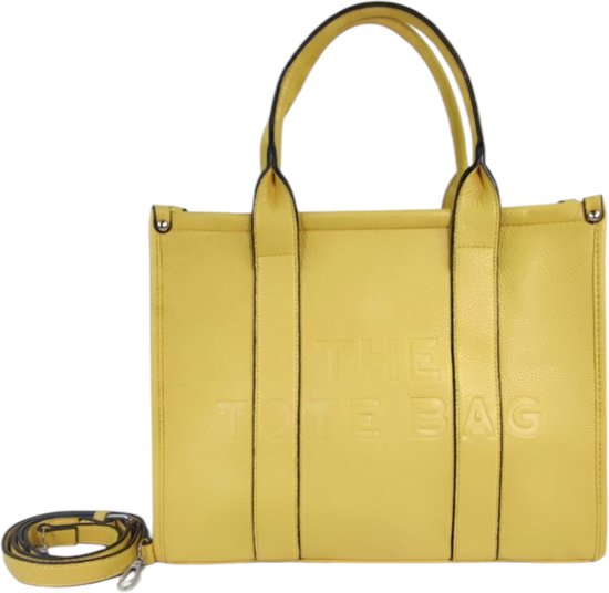 Qischa - Sac à main - Le Tote Bag - bandoulière extra longue - jaune