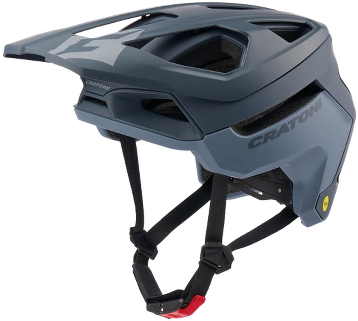 MTB fietshelm Madflex MIPS Recco, grijs mat