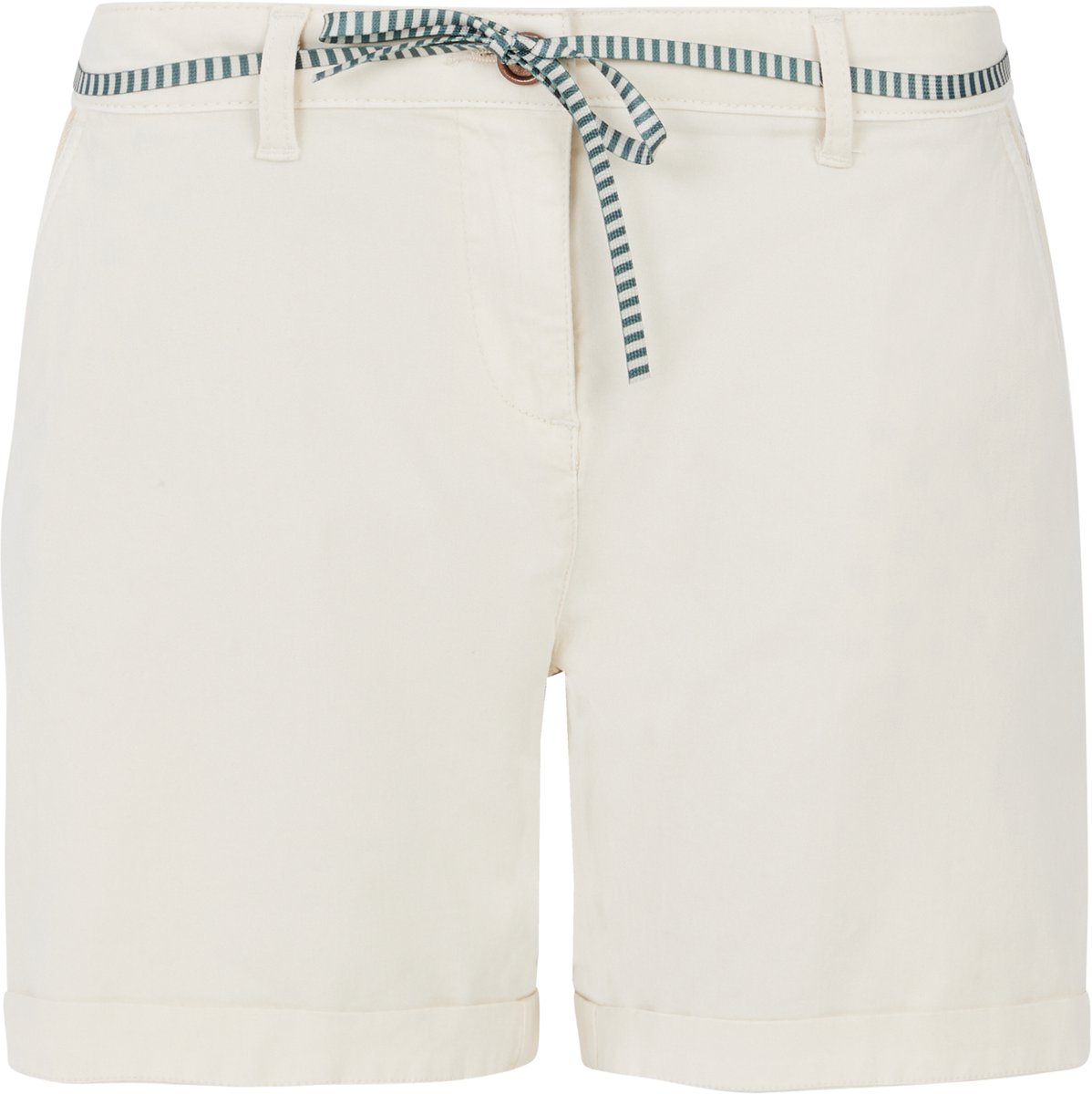 Protest Prttulip – Korte broek Dames – Stretch – Knoopsluiting Kitoffwhite