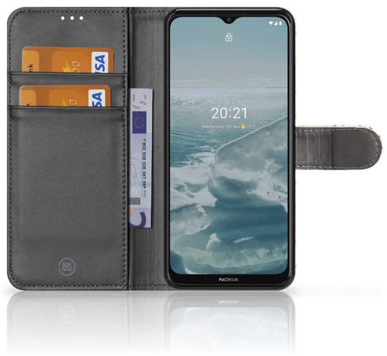 Etui portefeuille Nokia G10 | Étui pour téléphone portable G20 Yellow aztèque