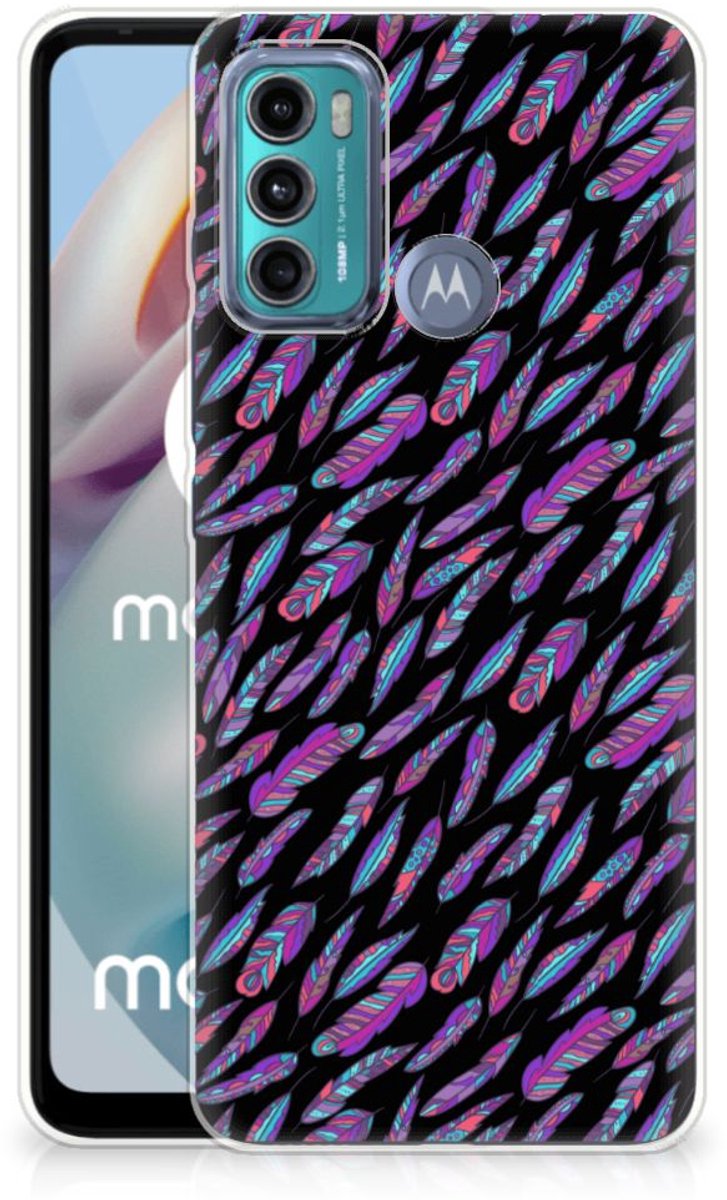 Motorola Moto G60 TPU bumper Feathers Color
