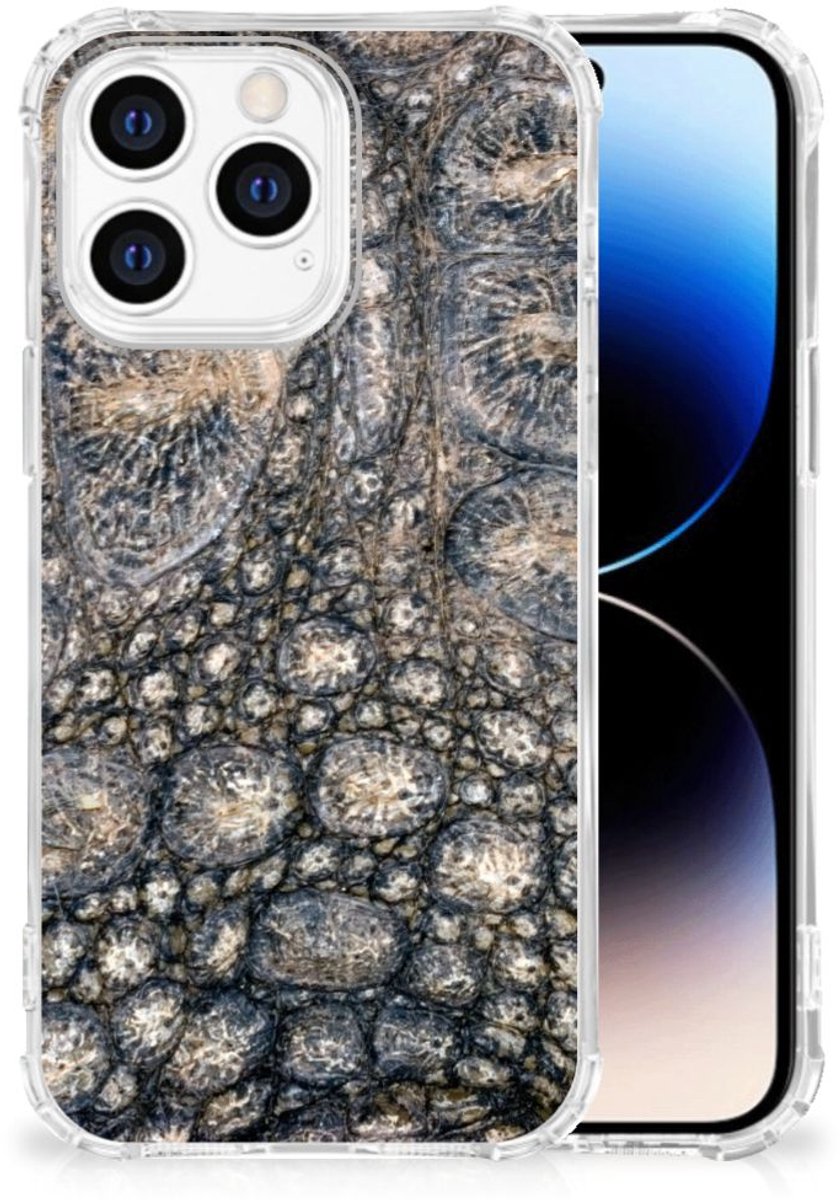 iPhone 14 Pro Case Anti-shock Krokodillenprint