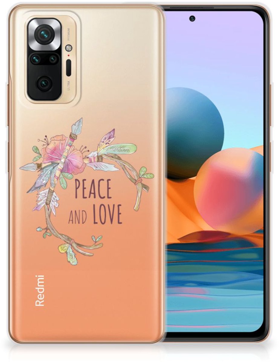 Xiaomi Redmi Note 10 Pro Telefoonhoesje met Naam Boho Text