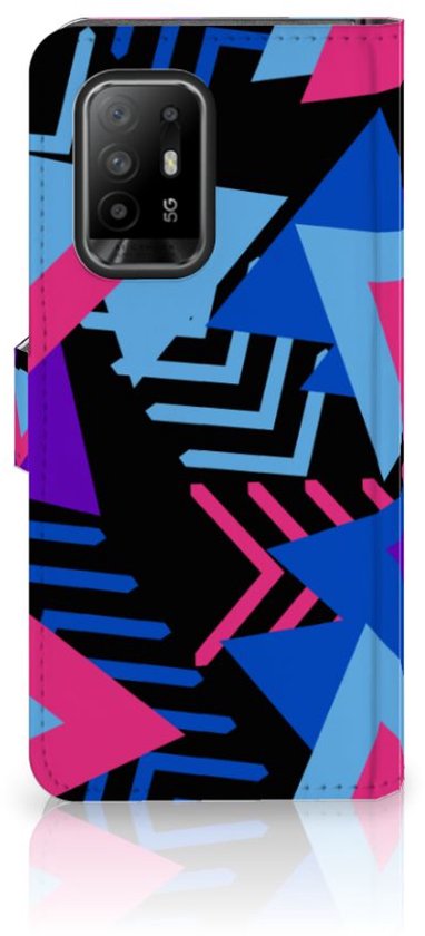 Portefeuille OPPO Reno5 Z | A94 5G Cuir PU Portefeuille pour Funky Triangle