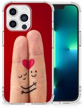 Coque hybride antichoc Apple iPhone 13 Pro Coque de téléphone robuste avec bord transparent Love