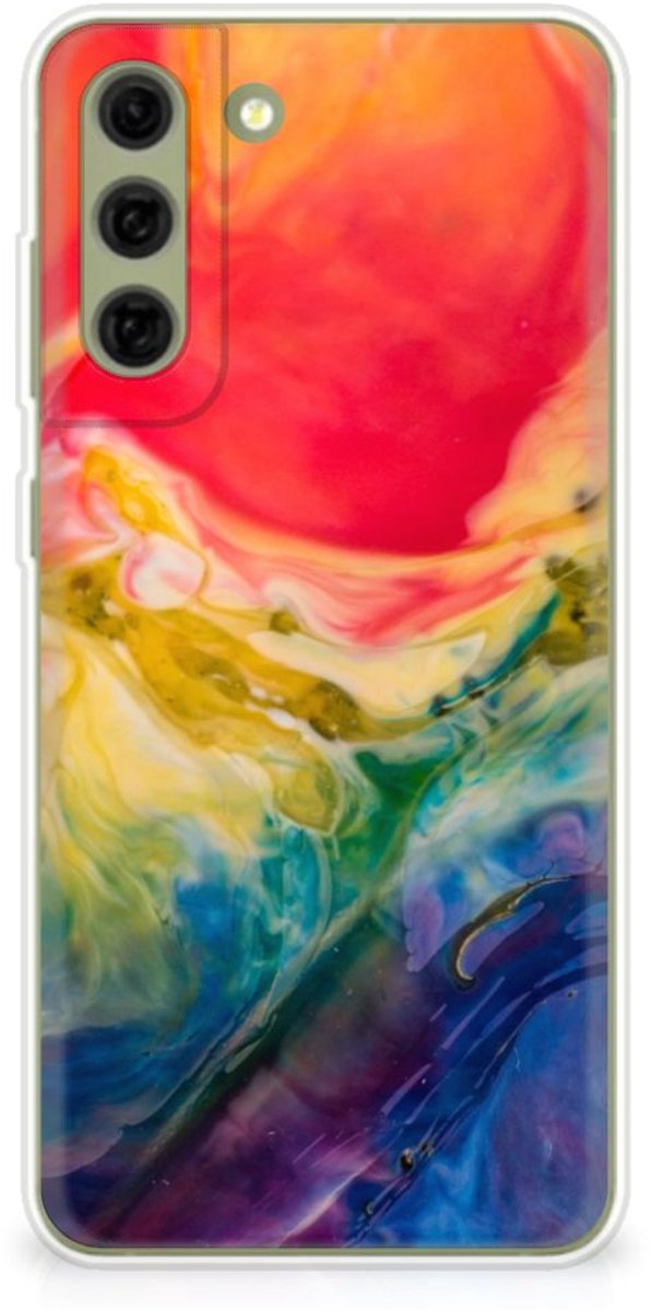 Hoesje maken Samsung Galaxy S21FE Watercolor Dark