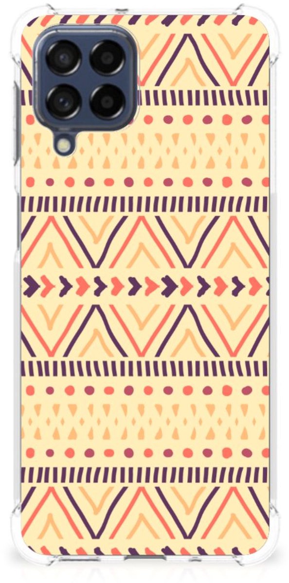 Samsung Galaxy M53 Doorzichtige Silicone Hoesje Aztec Yellow