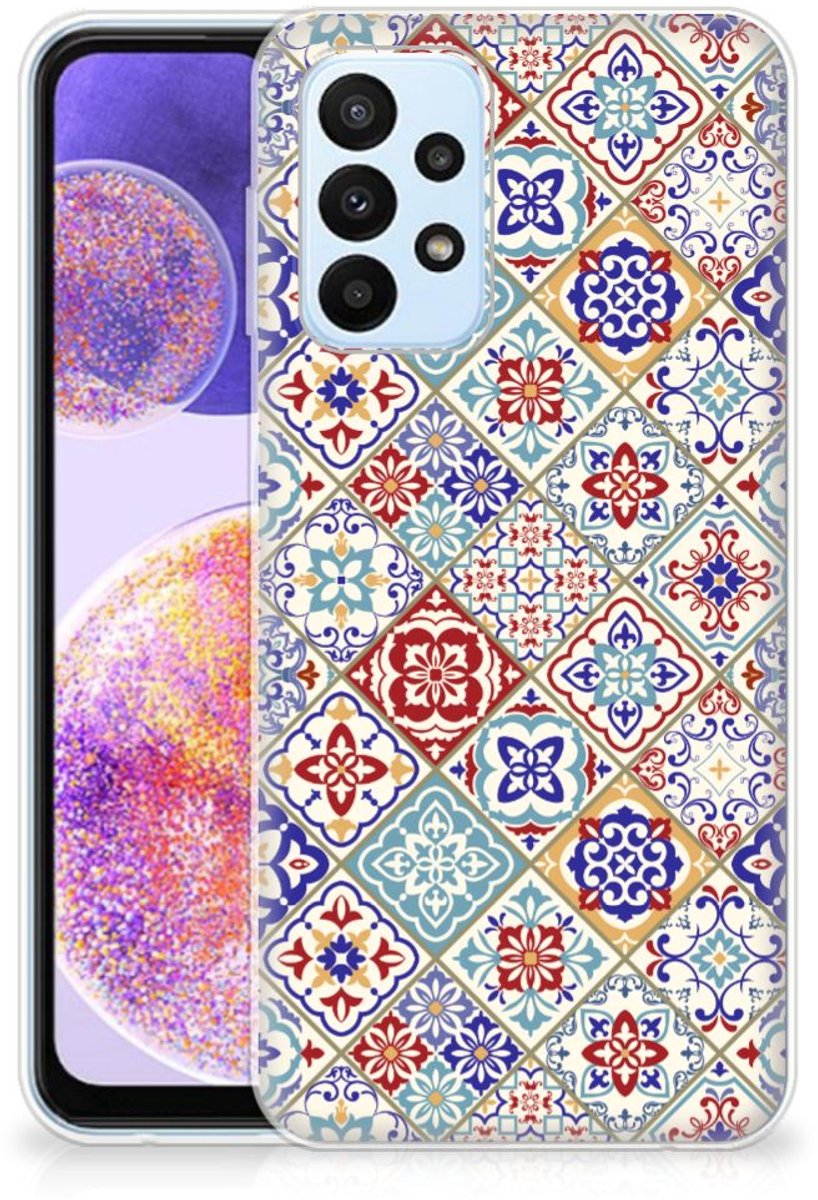 Samsung Galaxy A23 TPU Siliconen Hoesje Tiles Color